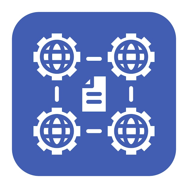 Imagen vectorial de icono de estandarización de red Se puede utilizar para la creación de redes