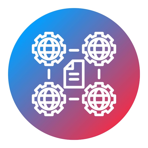 Imagen vectorial de icono de estandarización de red Se puede utilizar para la creación de redes