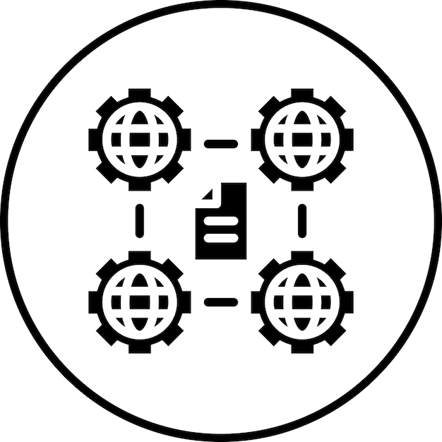 Imagen vectorial de icono de estandarización de red Se puede utilizar para la creación de redes
