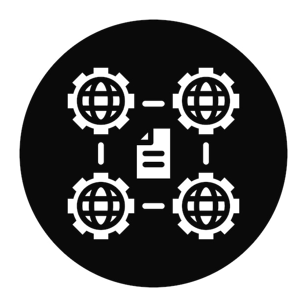 Imagen vectorial de icono de estandarización de red Se puede utilizar para la creación de redes