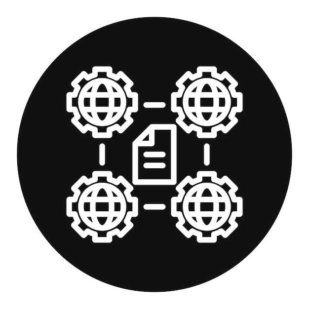 Imagen vectorial de icono de estandarización de red Se puede utilizar para la creación de redes