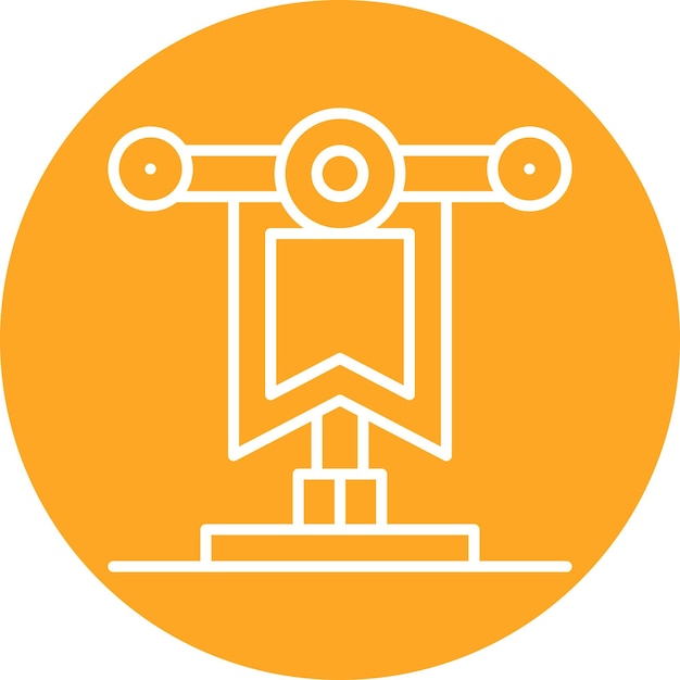 Imagen vectorial del icono del estandarte de batalla Se puede usar para Vikings