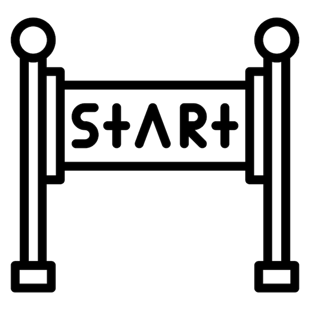 Imagen vectorial del icono del estandarte de la maratón Se puede usar para la maratón