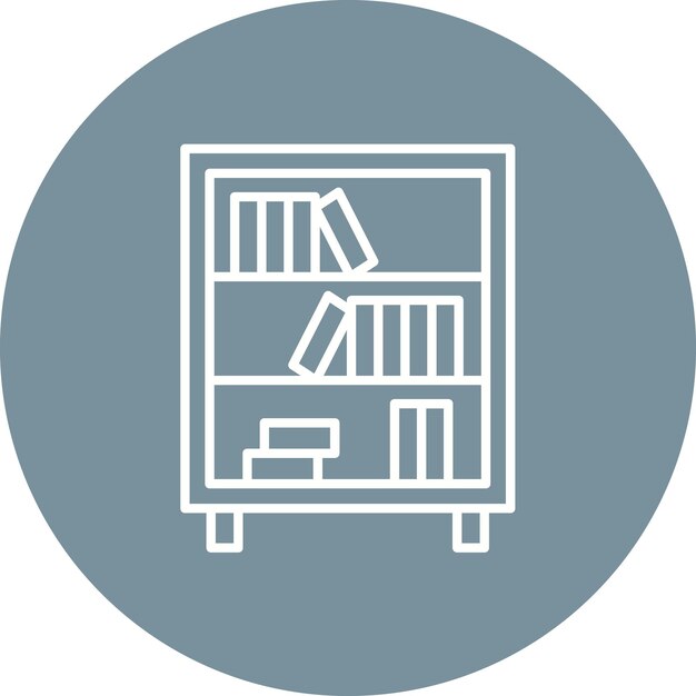 Imagen vectorial del icono de la estantería Se puede utilizar para artículos para el hogar