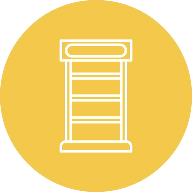 Imagen vectorial del icono de los estantes Se puede utilizar para el proceso industrial