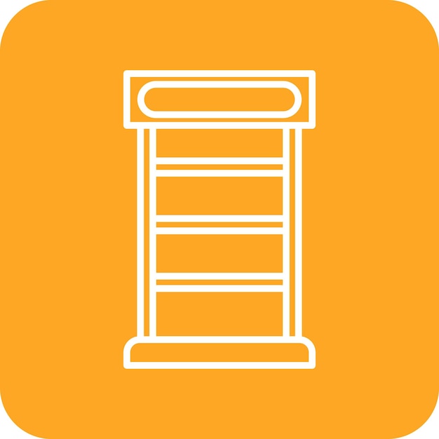 Imagen vectorial del icono de los estantes Se puede utilizar para el proceso industrial