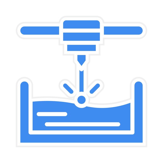 Imagen vectorial de icono de estereolitografía Puede utilizarse para la fabricación aditiva