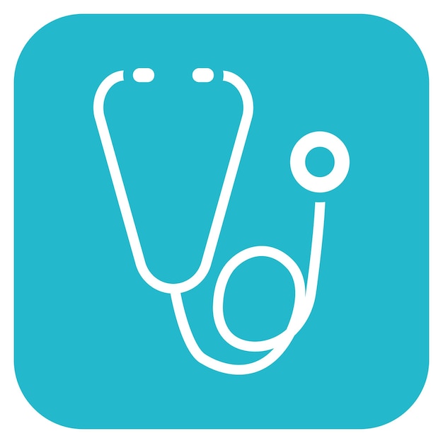 Imagen vectorial del icono del estetoscopio Se puede utilizar para cardiología