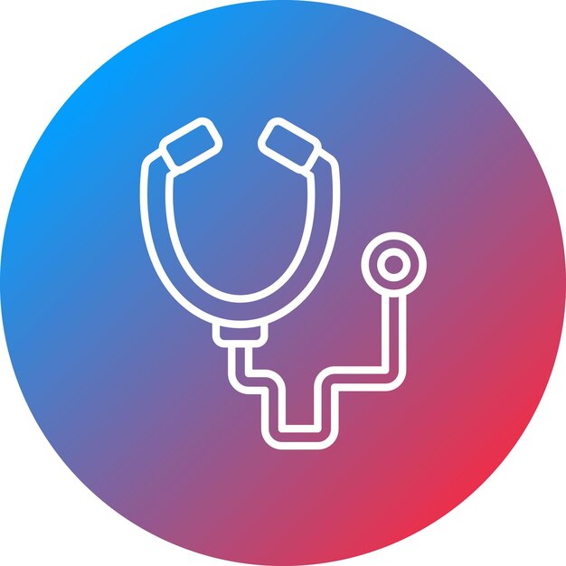 Imagen vectorial del icono del estetoscopio Se puede utilizar para Farmacia
