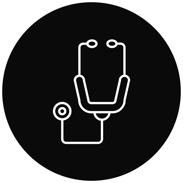 Imagen vectorial del icono del estetoscopio Se puede utilizar para los servicios de emergencia