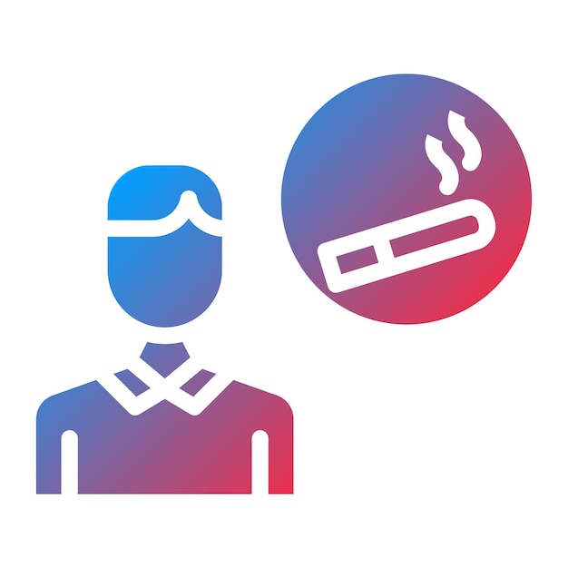 Imagen vectorial de icono de estilo de vida no saludable Se puede usar para estilos de vida