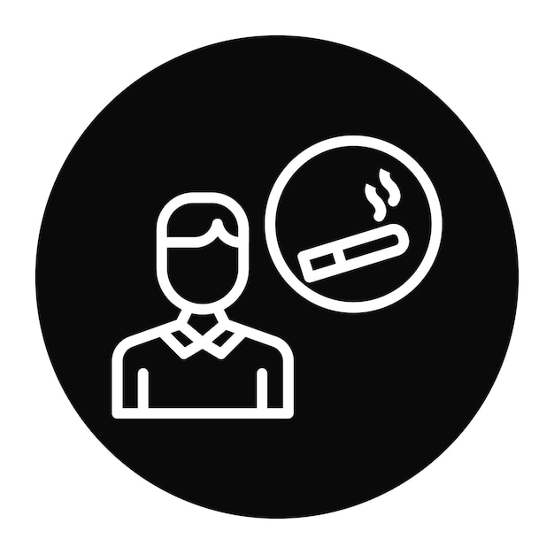 Imagen vectorial de icono de estilo de vida no saludable Se puede usar para estilos de vida