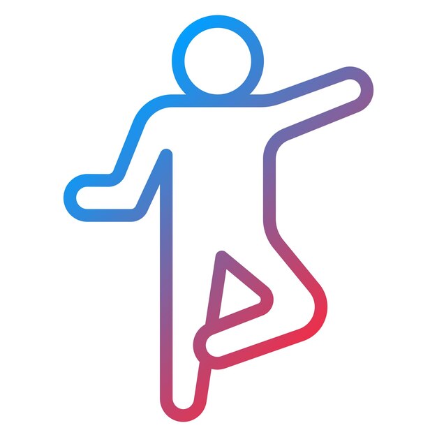 Imagen vectorial del ícono de estiramiento del atleta Se puede usar para la maratón