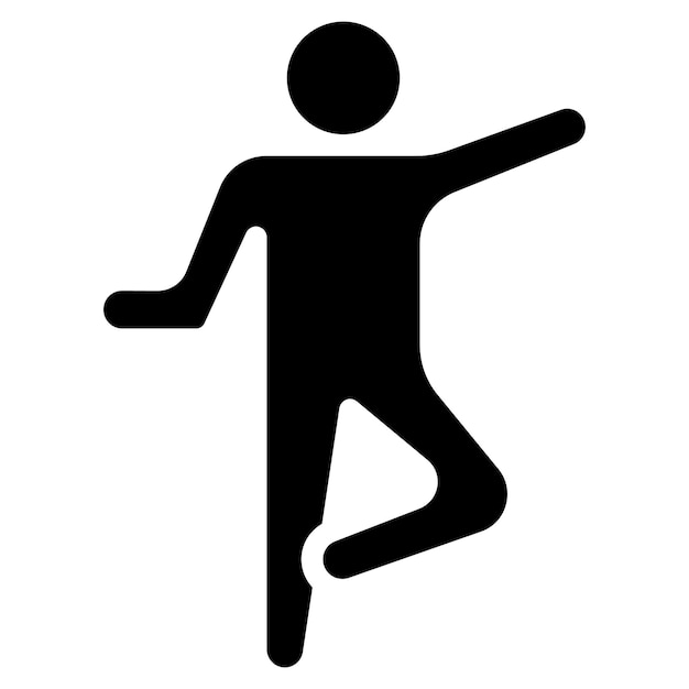 Imagen vectorial del ícono de estiramiento del atleta Se puede usar para la maratón