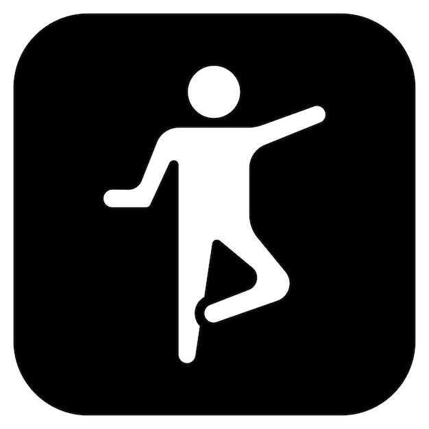Imagen vectorial del ícono de estiramiento del atleta Se puede usar para la maratón