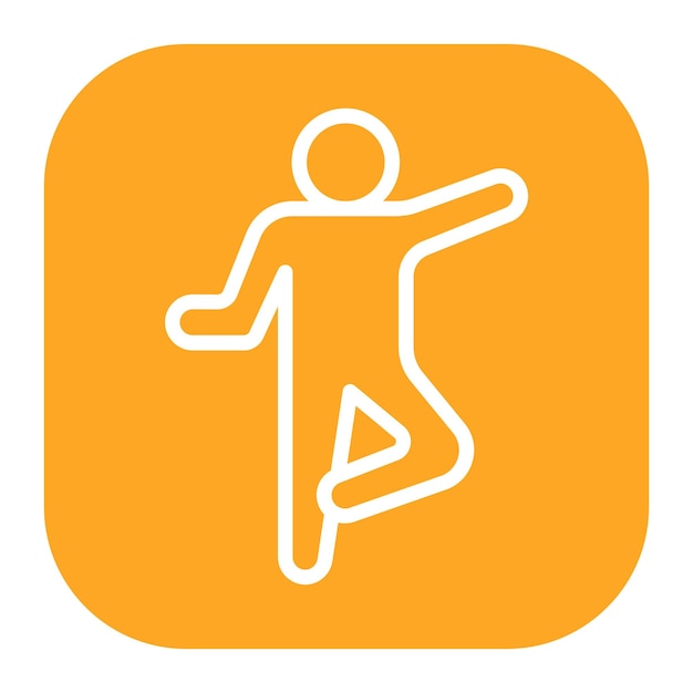 Imagen vectorial del ícono de estiramiento del atleta Se puede usar para la maratón