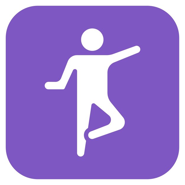 Imagen vectorial del ícono de estiramiento del atleta Se puede usar para la maratón
