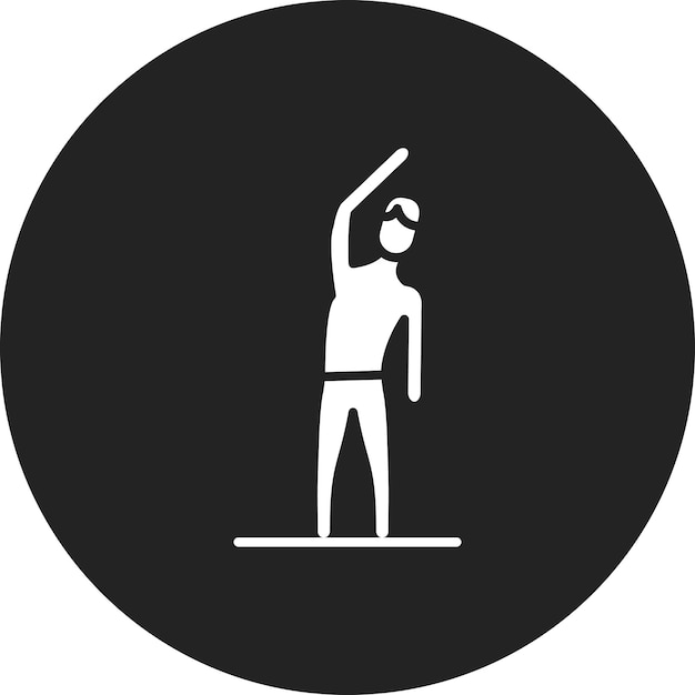 Imagen vectorial del icono de estiramiento del gimnasio Se puede usar para el gimnasio