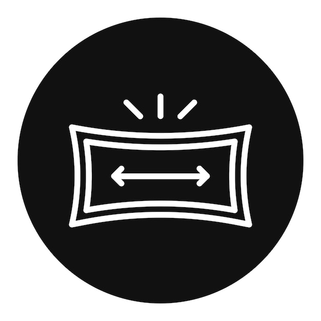 Imagen vectorial del icono de estiramiento de la tela Se puede utilizar para las características de la tela