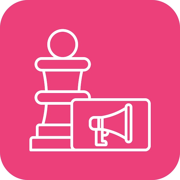 Imagen vectorial del icono de la estrategia de contenido Se puede utilizar para la agencia de medios