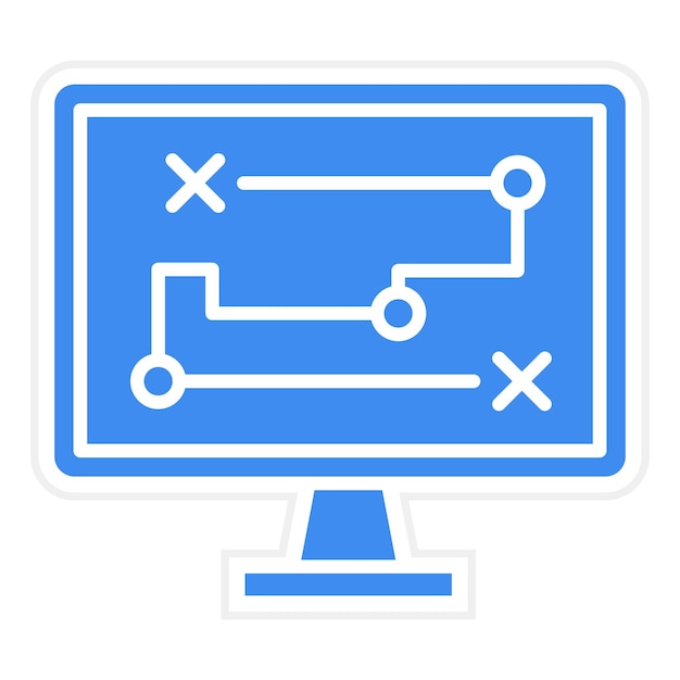 Imagen vectorial de icono de estrategia digital Se puede utilizar para el marketing digital