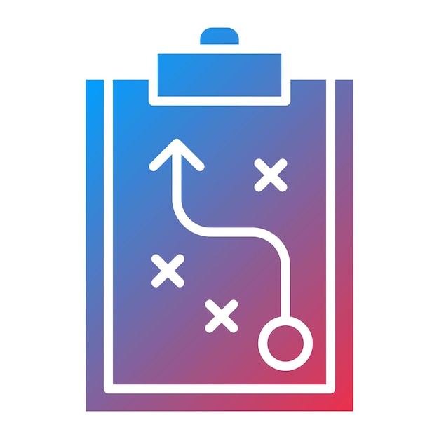 Imagen vectorial de icono de estrategia Se puede usar para fútbol