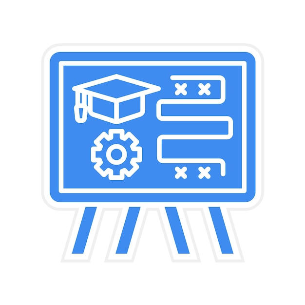 Imagen vectorial del icono de la estrategia Se puede utilizar para la educación en línea