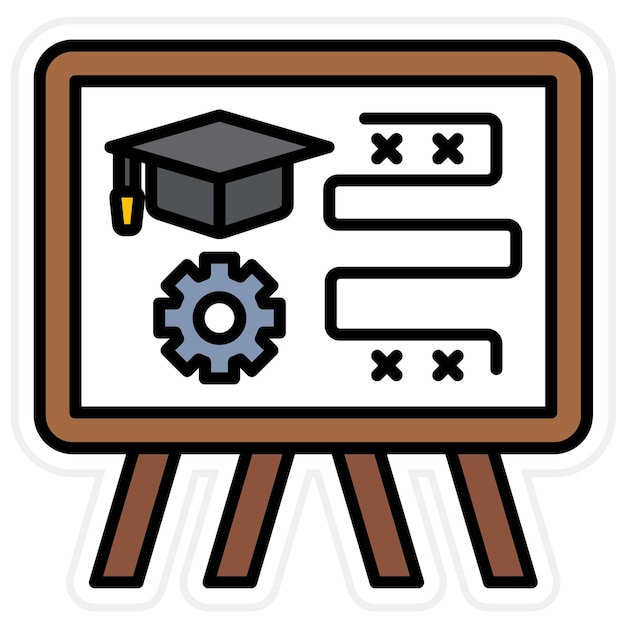 Imagen vectorial del icono de la estrategia Se puede utilizar para la educación en línea