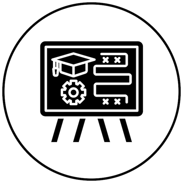 Imagen vectorial del icono de la estrategia Se puede utilizar para la educación en línea