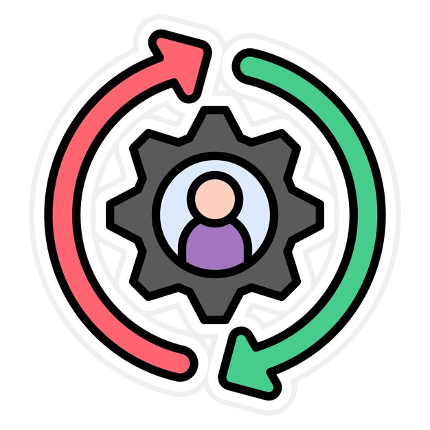 Imagen vectorial del icono de la estrategia de retención Se puede utilizar para los recursos humanos