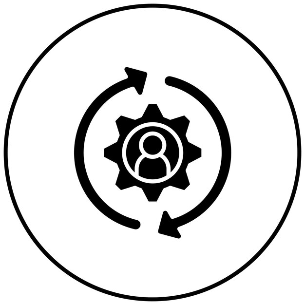 Imagen vectorial del icono de la estrategia de retención Se puede utilizar para los recursos humanos