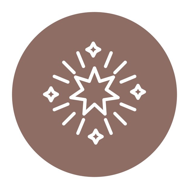 La imagen vectorial del icono de la estrella brillante se puede usar para el Carnaval