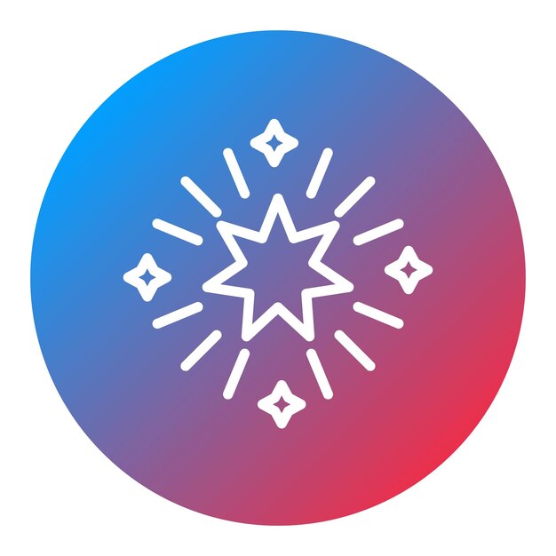 La imagen vectorial del icono de la estrella brillante se puede usar para el Carnaval