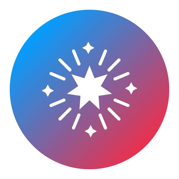 La imagen vectorial del icono de la estrella brillante se puede usar para el Carnaval