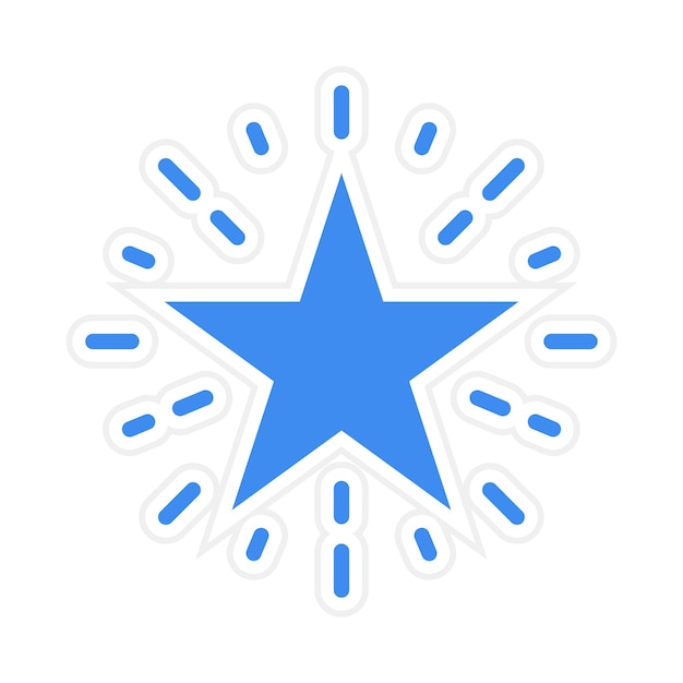 La imagen vectorial del icono de la estrella brillante se puede usar para el Carnaval