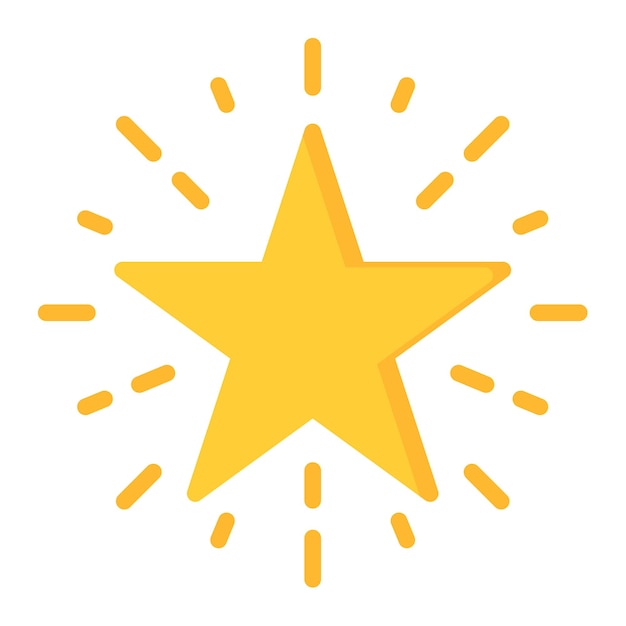 La imagen vectorial del icono de la estrella brillante se puede usar para el Carnaval