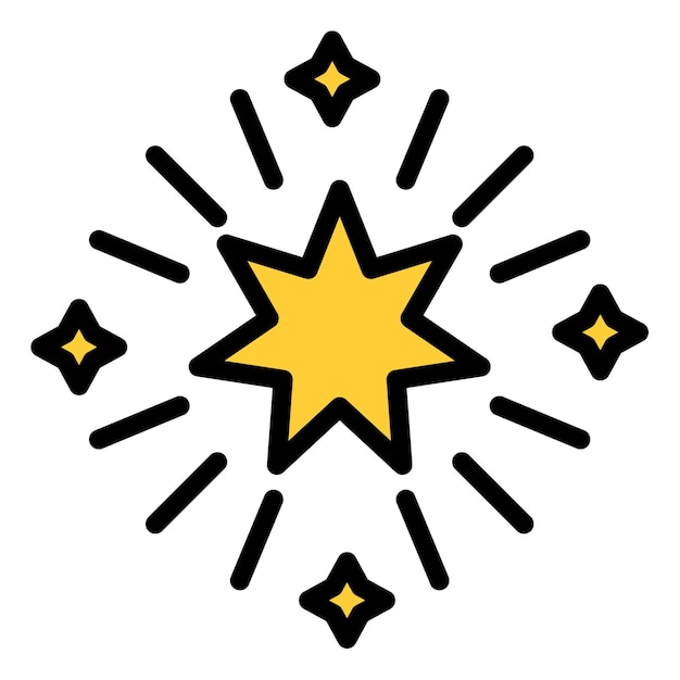 La imagen vectorial del icono de la estrella brillante se puede usar para el Carnaval