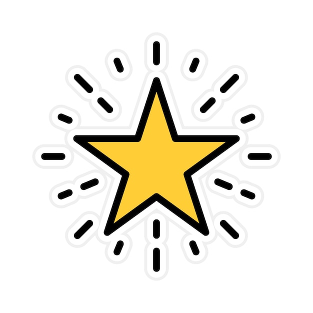La imagen vectorial del icono de la estrella brillante se puede usar para el Carnaval