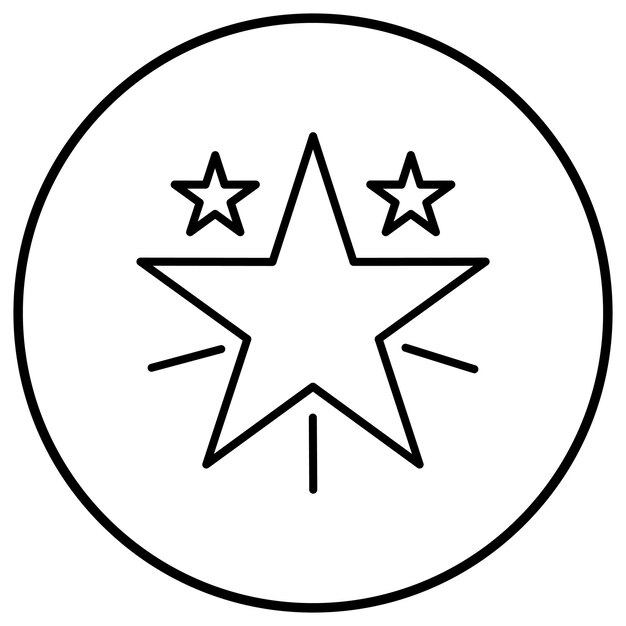 Imagen vectorial del icono de la estrella caída Se puede utilizar para la tecnología espacial