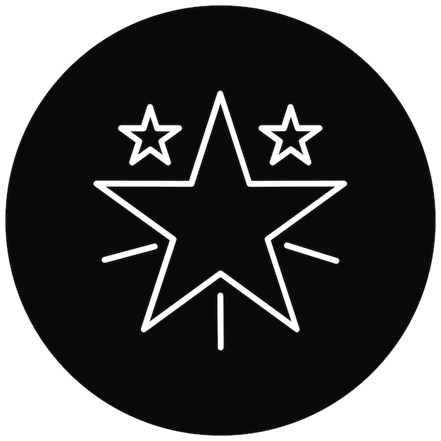 Imagen vectorial del icono de la estrella caída Se puede utilizar para la tecnología espacial