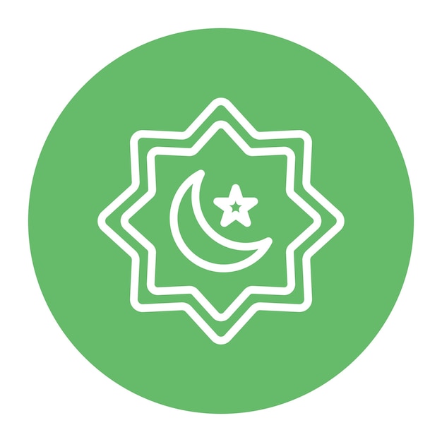 Imagen vectorial de icono de estrella islámico Se puede usar para Eid al Adha