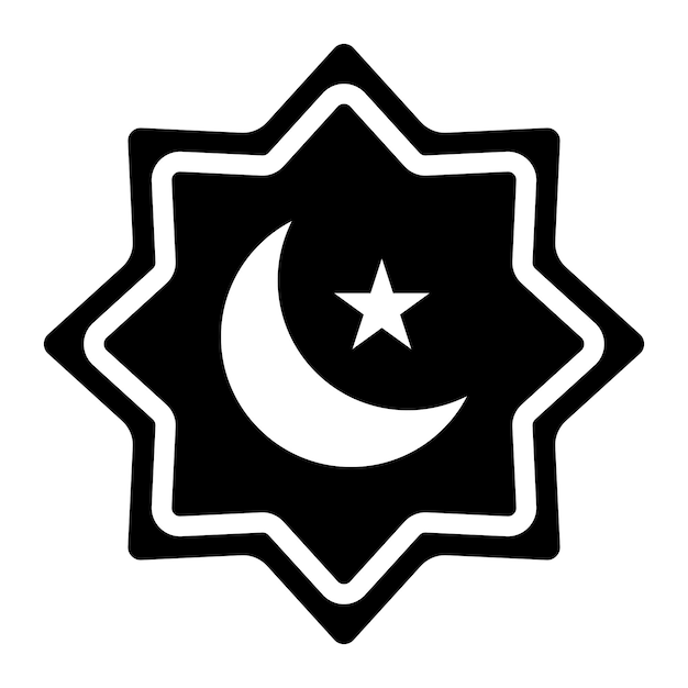Imagen vectorial de icono de estrella islámico Se puede usar para Eid al Adha
