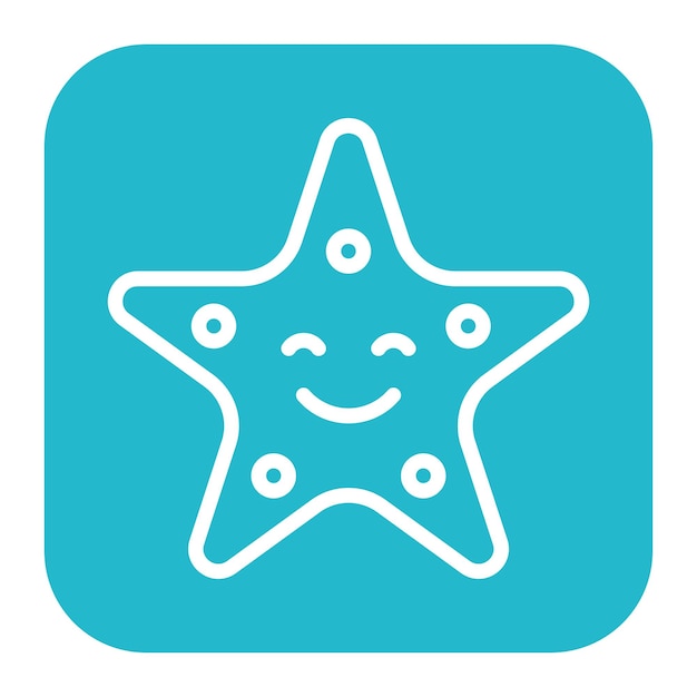Imagen vectorial del icono de la estrella de mar Se puede usar para Beach Resort