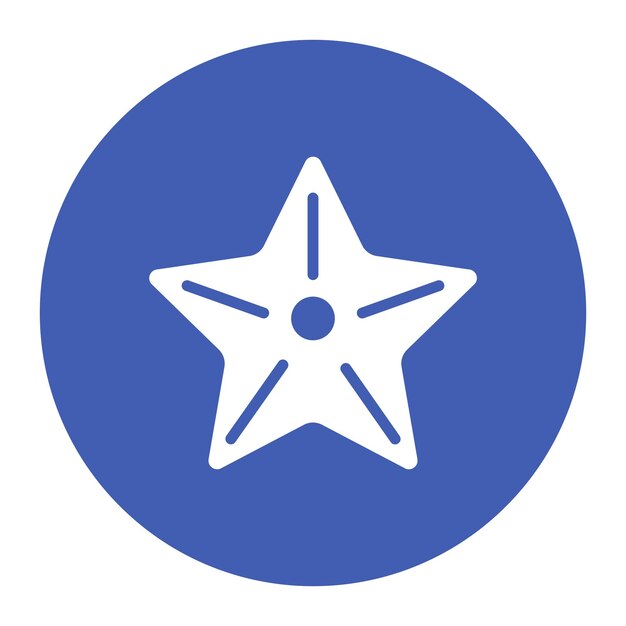 La imagen vectorial del icono de la estrella de mar se puede usar para el Océano