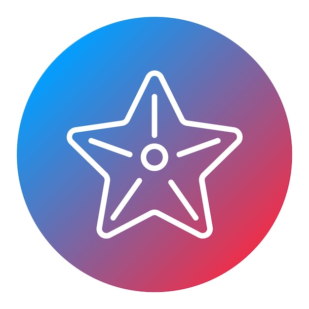 La imagen vectorial del icono de la estrella de mar se puede usar para el Océano