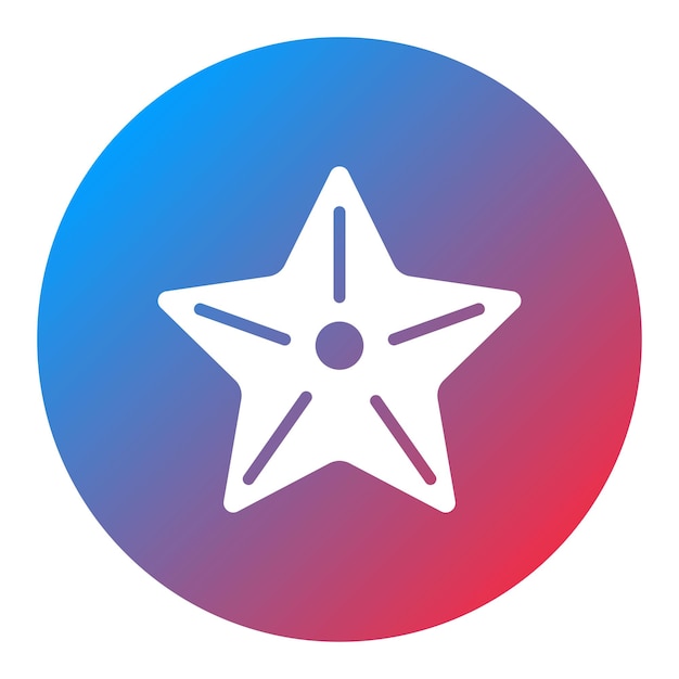La imagen vectorial del icono de la estrella de mar se puede usar para el Océano
