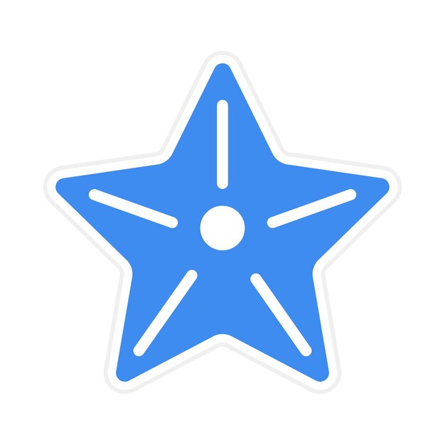 La imagen vectorial del icono de la estrella de mar se puede usar para el Océano