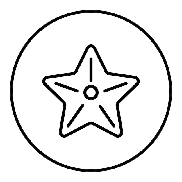 La imagen vectorial del icono de la estrella de mar se puede usar para el Océano