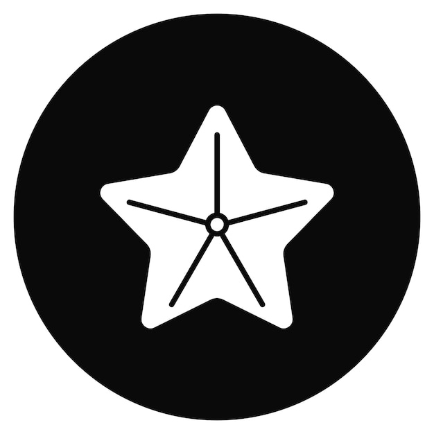 La imagen vectorial del icono de la estrella de mar se puede usar para el verano