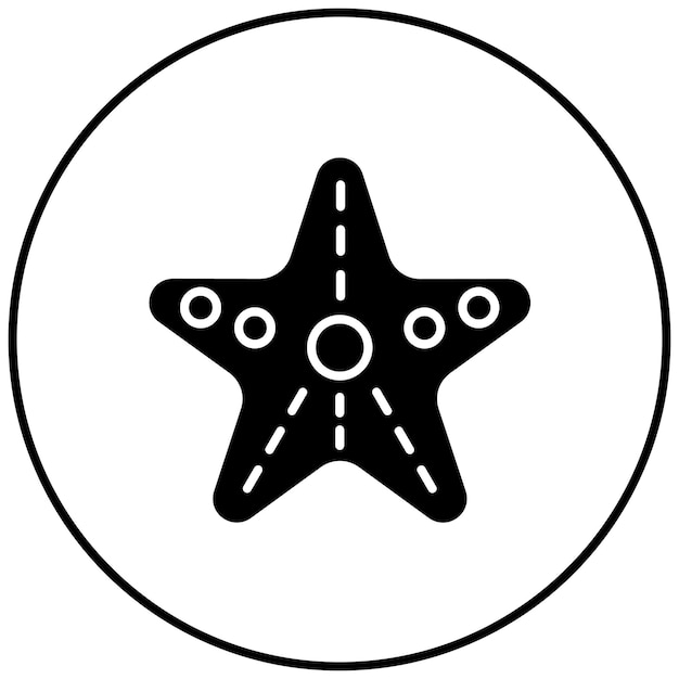Imagen vectorial del icono de la estrella de mar Se puede usar para viajes